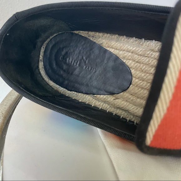 Celine Rainbow Canvas Espadrilles Size 38 - Picture 5 of 9